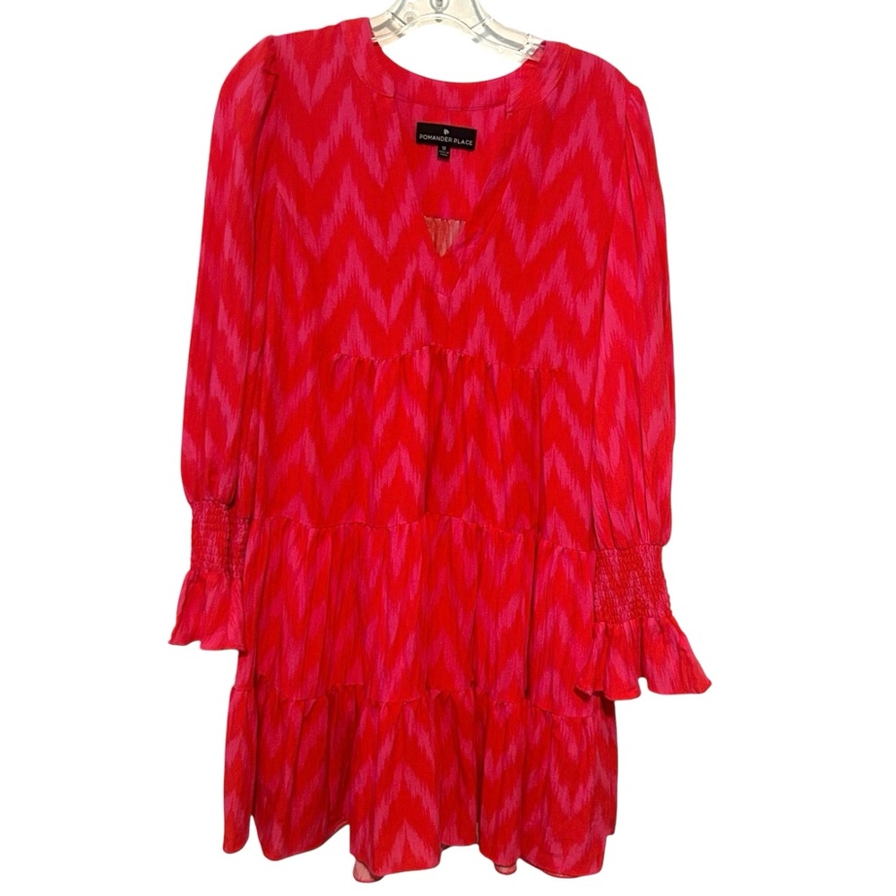 Pomander Place Women's‎ Hot Pink Ikat Kenzo Dress in Size M